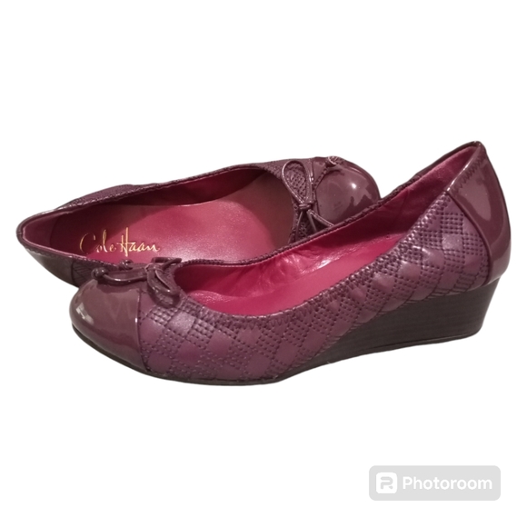 Cole Haan Shoes - Cole Haan Nike Air Tali 40 Quilted Low Wedge in Royal Berry Size 5B NWOT